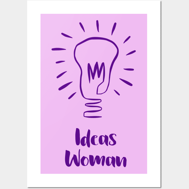 Ideas Woman - Purple Wall Art by sallycummingsdesigns